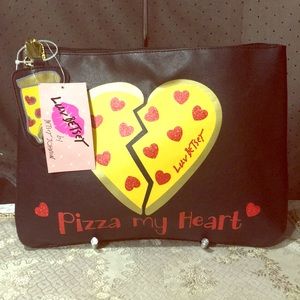 Betsey Johnson Pizza My Heart Lab Tech Bag ~NWT~